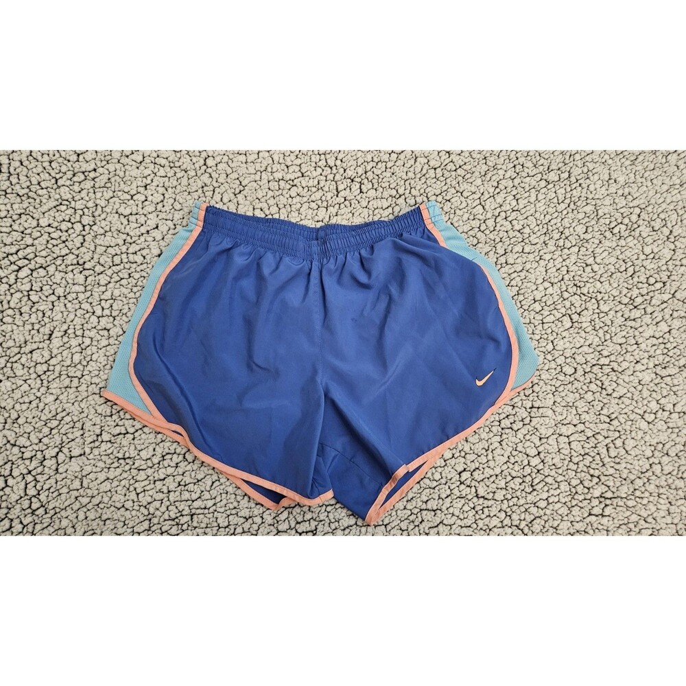 Nike Girls XL Blue Pink Dri-FIT Tempo Running Athletic Shorts Mesh Trim Built-In